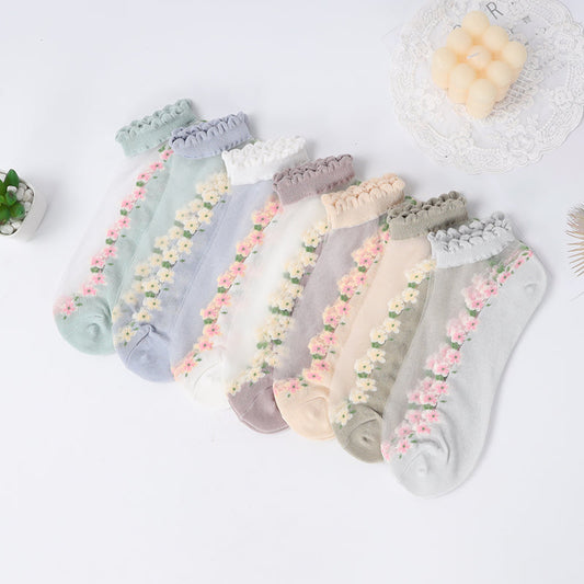 Summer Floral Breathable Socks