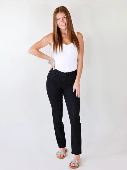 Tummy Control Cuffed Slim Fit Jeans