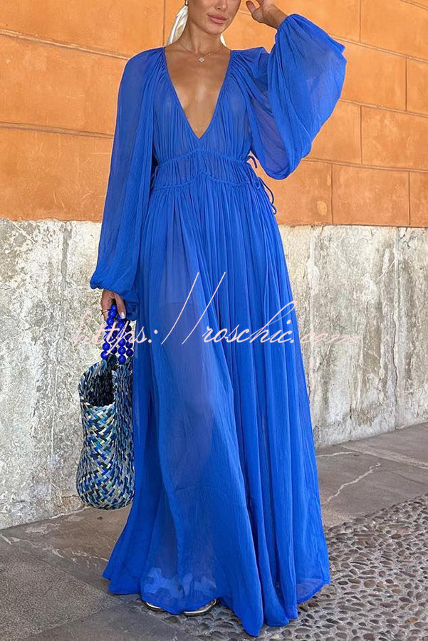 Blue Gemstone Maxi Dress | Jasmin