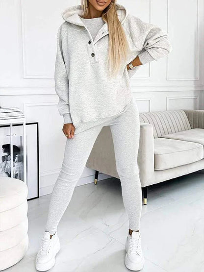 Hooded Casual Sweatshirt Suit