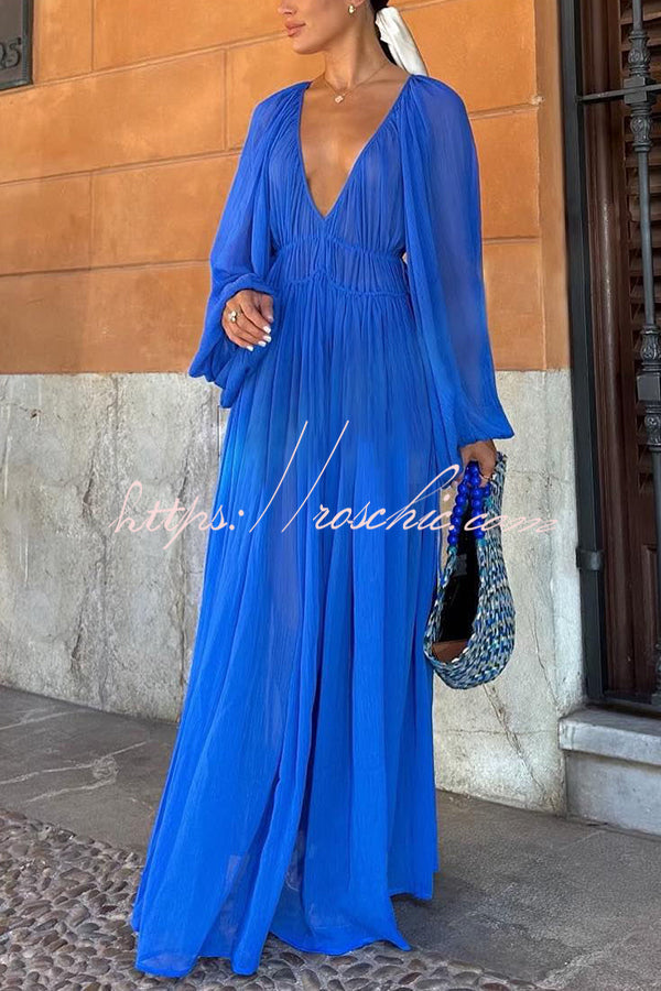 Blue Gemstone Maxi Dress | Jasmin