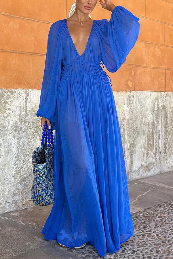 Blue Gemstone Maxi Dress | Jasmin