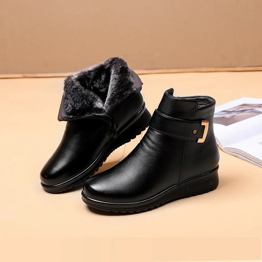 Winter leather boots for women  | Greta Fashion™