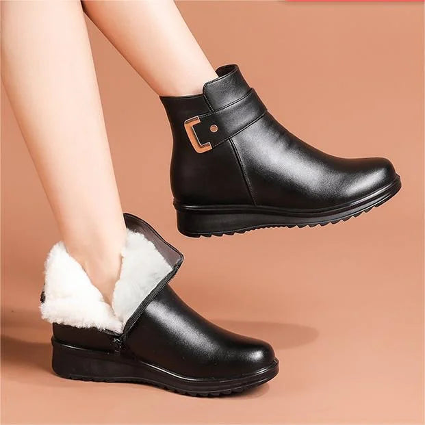 Winter leather boots for women  | Greta Fashion™