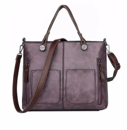 Ladies vintage leather shoulder bag - Greta Fashion™