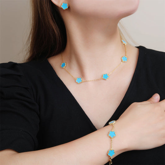 Ensemble Collier et Bracelet | Celine (+ Boucles d'oreilles gratuites!) - Greta Atelier™